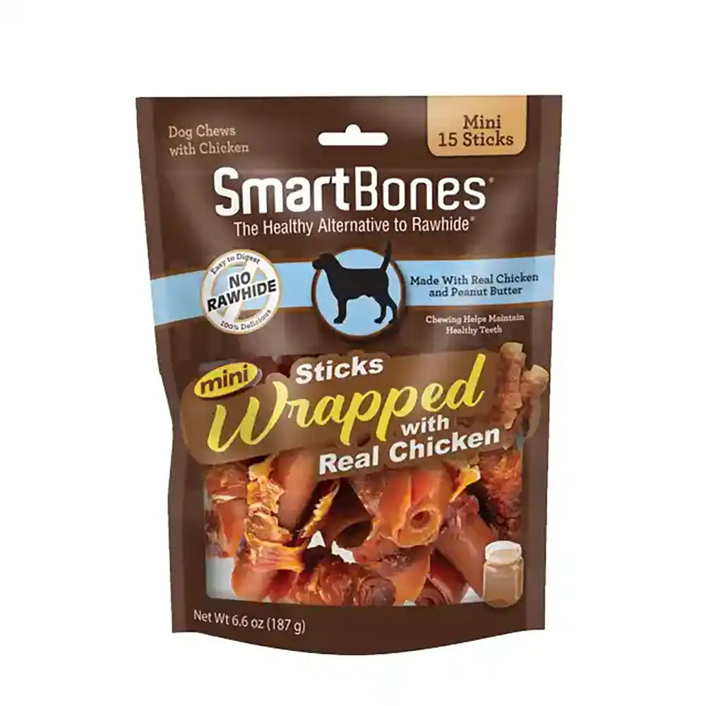 SmartBones - 雙重滋味雞肉花生潔齒棒2.5" (迷你)