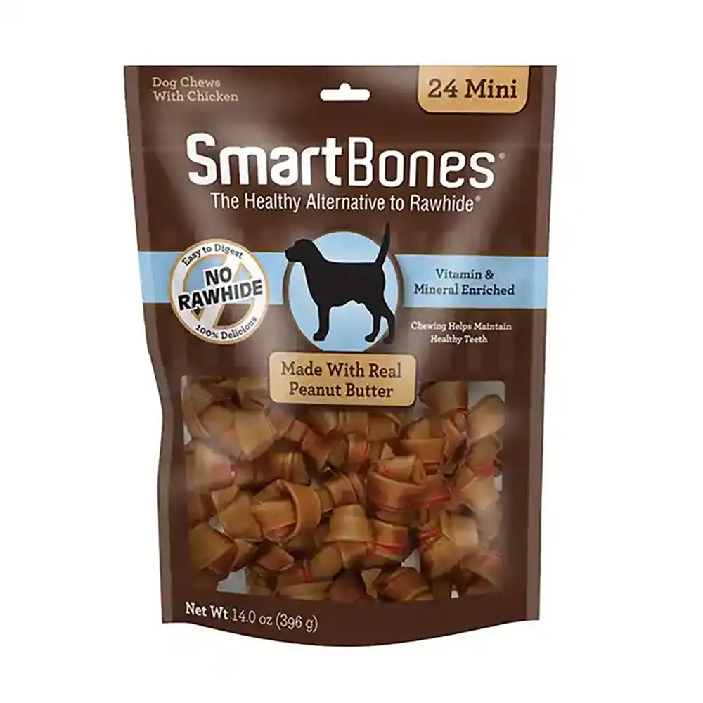 SmartBones - 花生醬味迷你潔齒骨2.5" (16條裝)