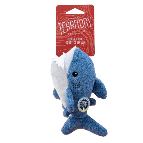 Territory - Shark Squeaker Plush Dog Toy - 10"