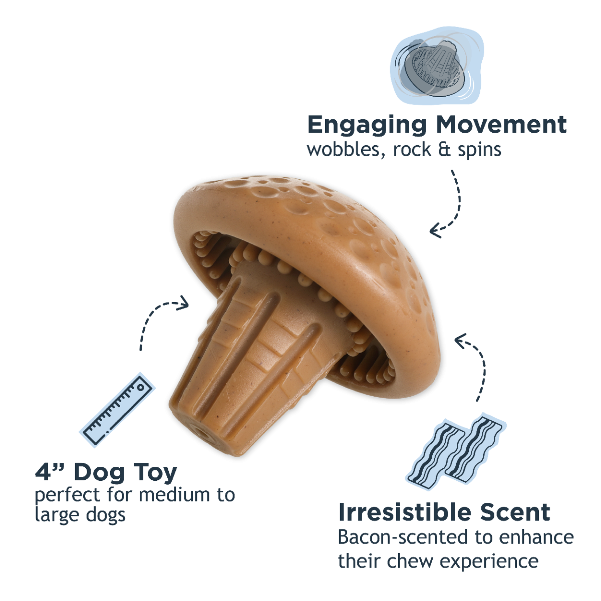Tall Tails - Shroom Toy - Nylon Chew- Medium