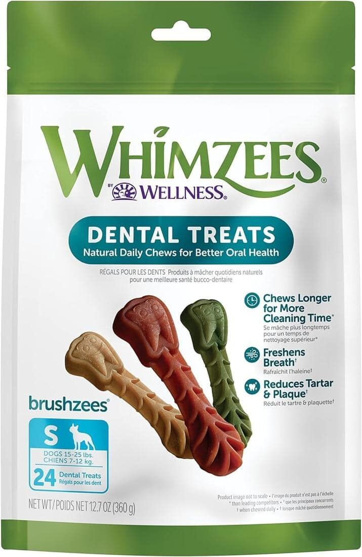 WHIMZEES Brushzees Dental Dog Treats - Small (24pcs)