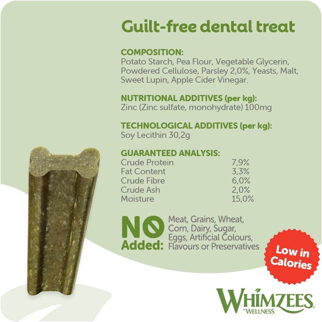 WHIMZEES Dental Senior Dog Treats Soft Stix - Medium (14pcs)