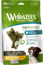 WHIMZEES Dental Senior Dog Treats Soft Stix - Medium (14pcs)