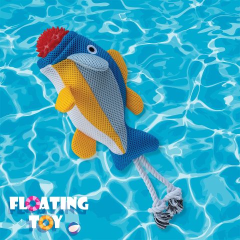 Territory - 雙功能魚型漂浮狗玩具 - 15吋