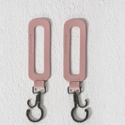 Pompolarr Pet Leather Hook / pair (Pink/Green)