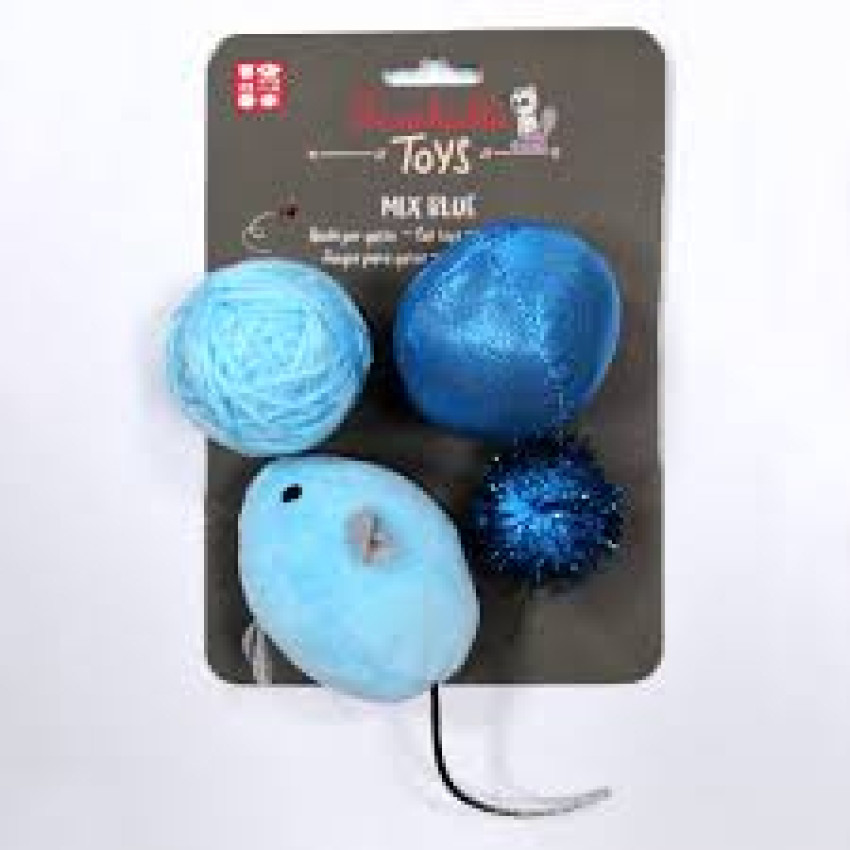 Ferribiella Mix Blue cat toy (set of 4)