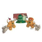 HugSmart Rope Funz Holiday Gingerbread Dog Toy