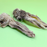 Air Dried Rabbit Ears with hair 75g (pack)