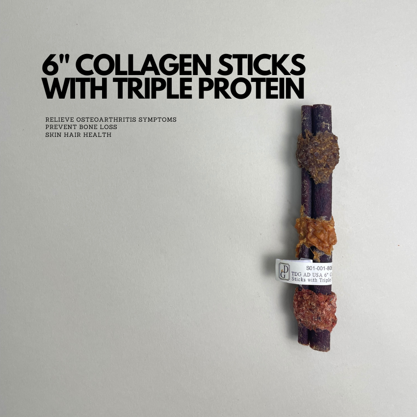 Collagen Sticks with Triple Protein 6"