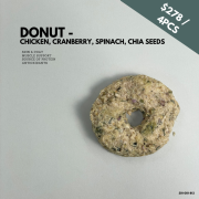 Freeze Dried Donut - Chicken, Cranberry, Spinach, Chia Seeds (Made in USA)