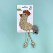 TDG cat toy - Hemp chicken with matatabi slices and feather cat toy